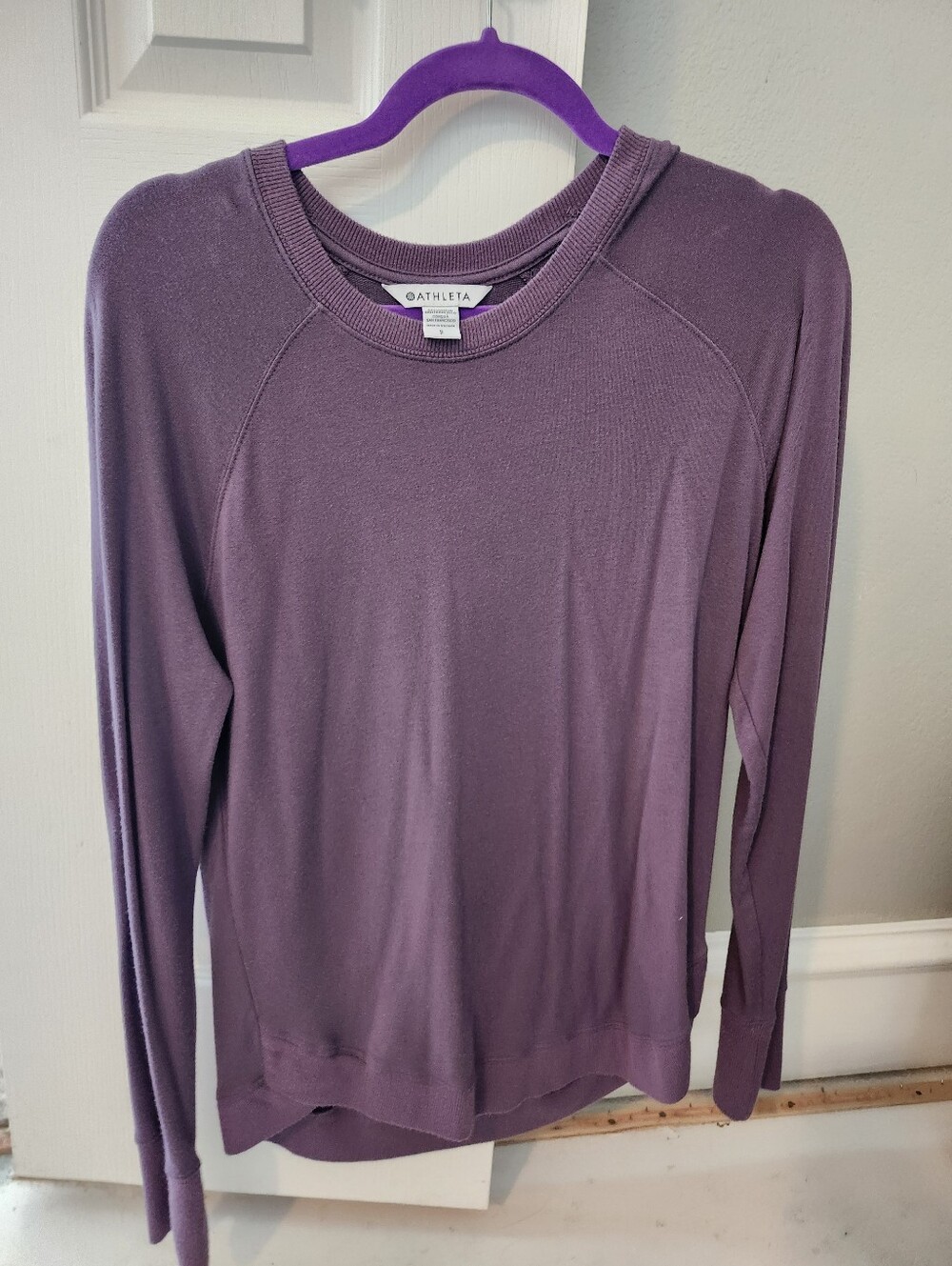 Athleta Plum Long-Sleeve Crewneck Top